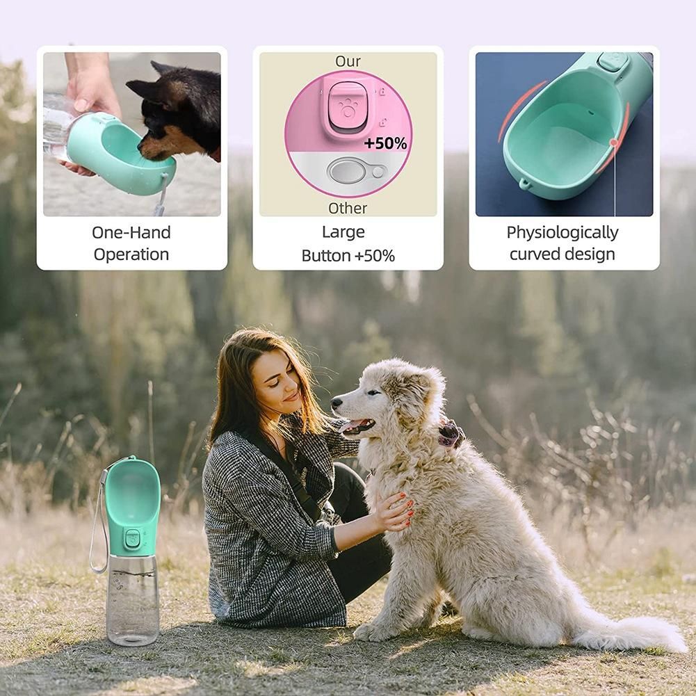 Portable Dog Bottle Water Dispenser Gourd Puppy Kitten Cat