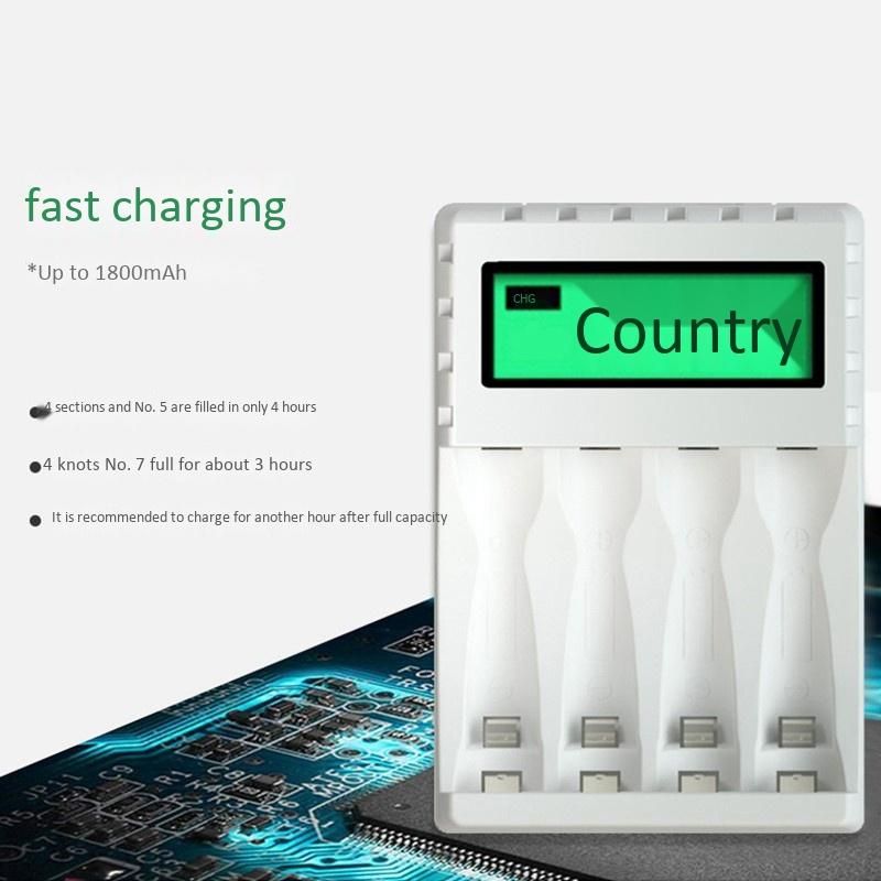 Smart Intelligent LCD Display Battery Charger with 4 Slots for AA/AAA NiCd NiMh Rechargeable Batteries Nimh AA Charger