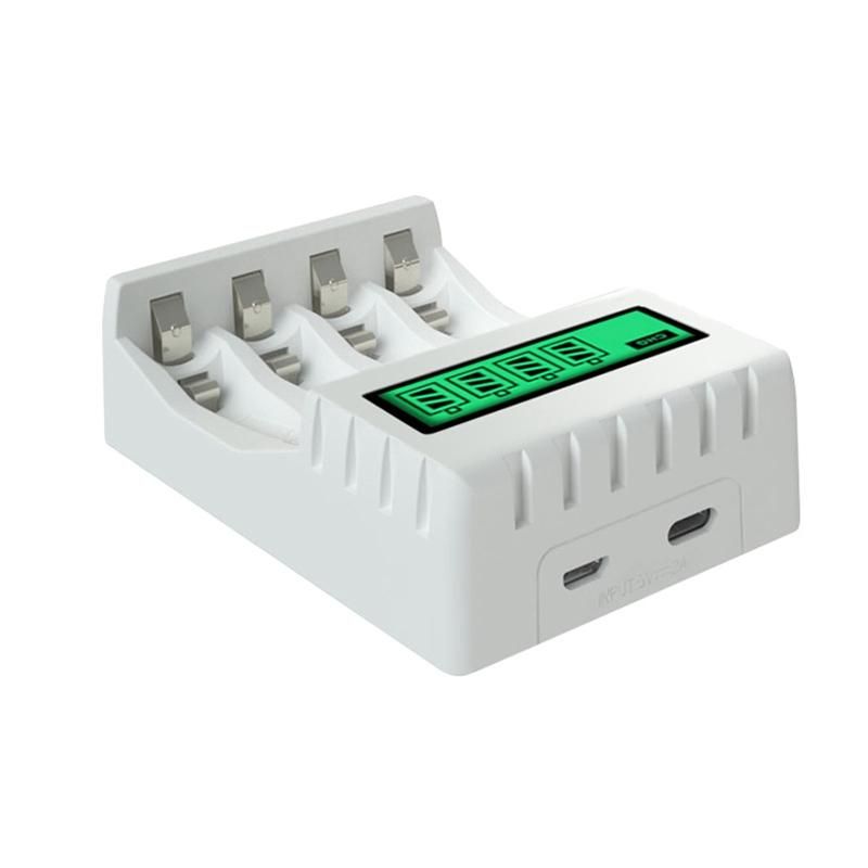 Smart Intelligent LCD Display Battery Charger with 4 Slots for AA/AAA NiCd NiMh Rechargeable Batteries Nimh AA Charger