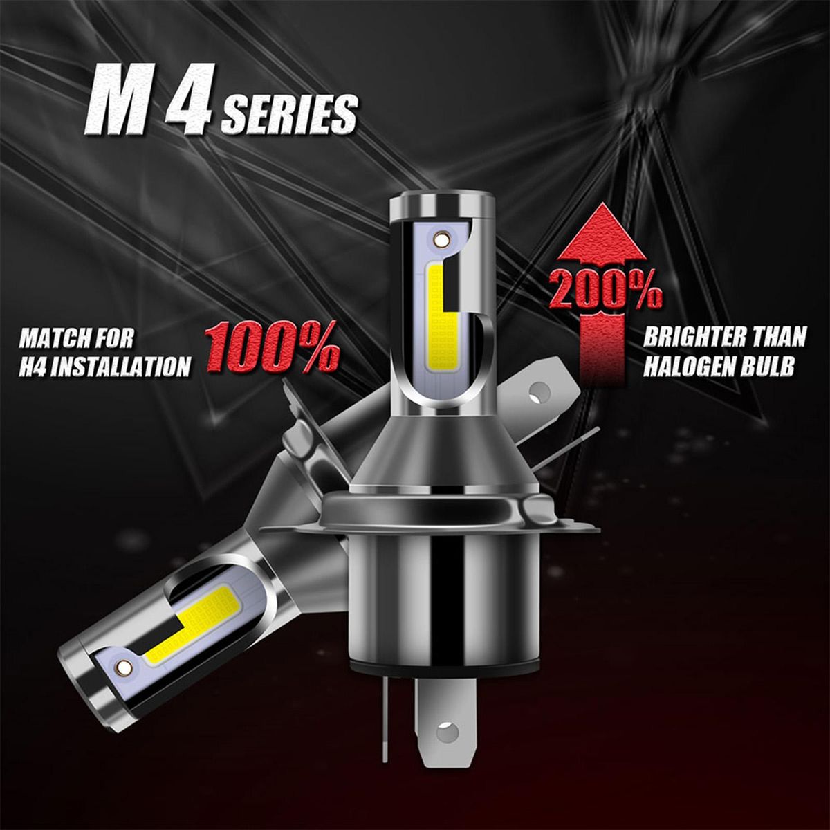 H4 9003  Bulbs 6000K White /26000LM/