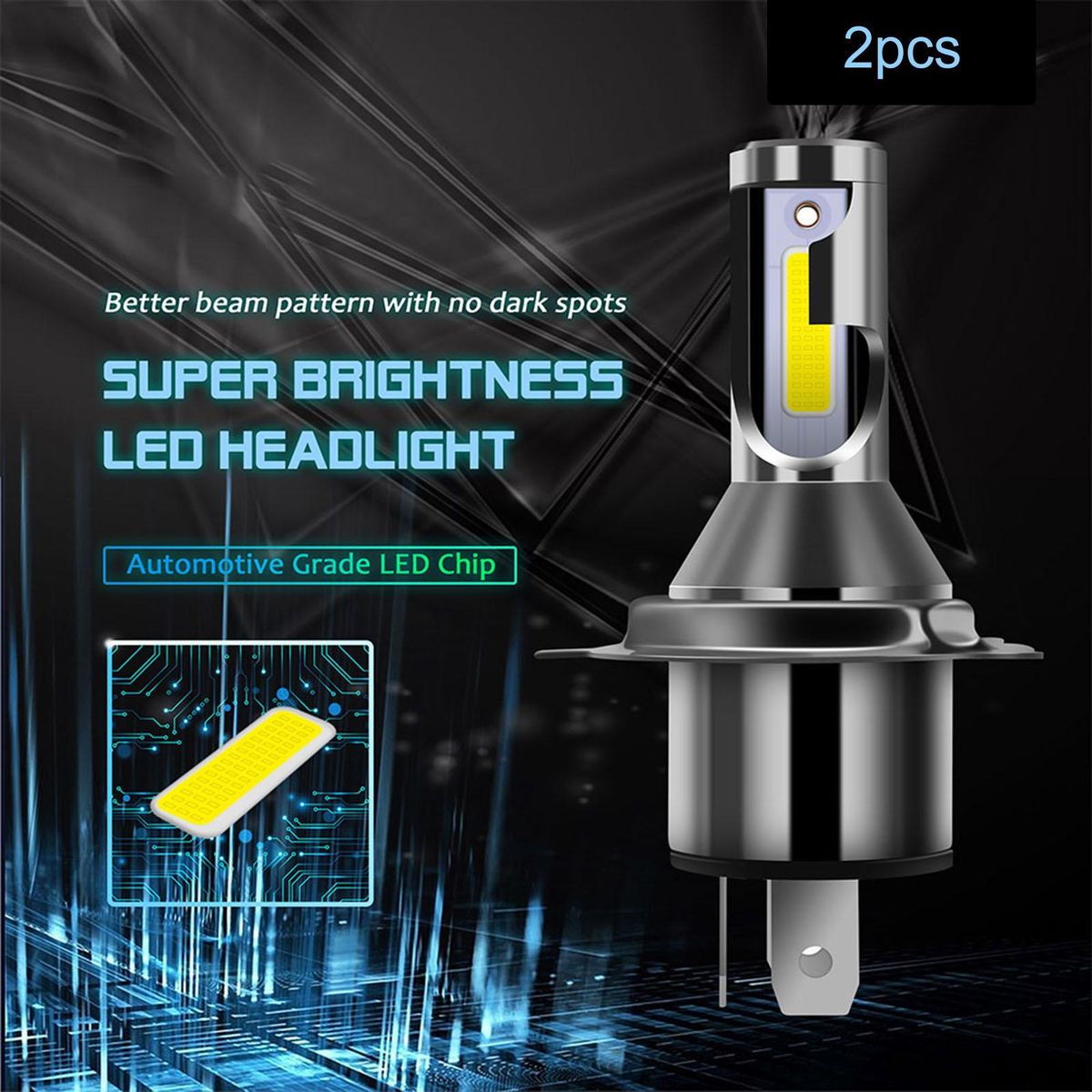 H4 9003  Bulbs 6000K White /26000LM/