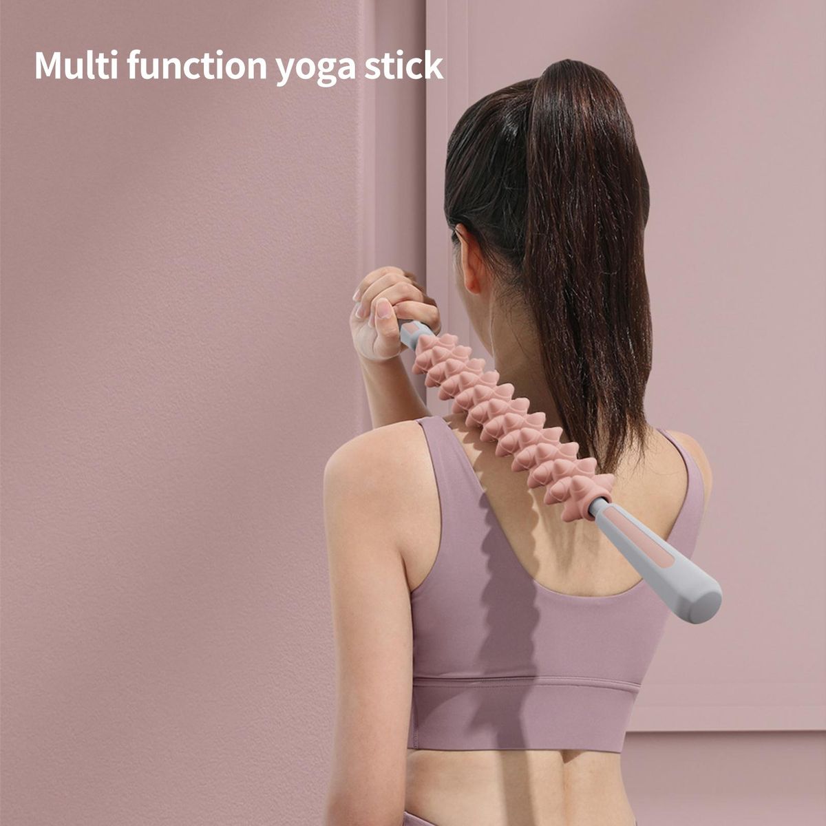 Yoga Stick Full Body Muscle Massager Roller Stick Pink
