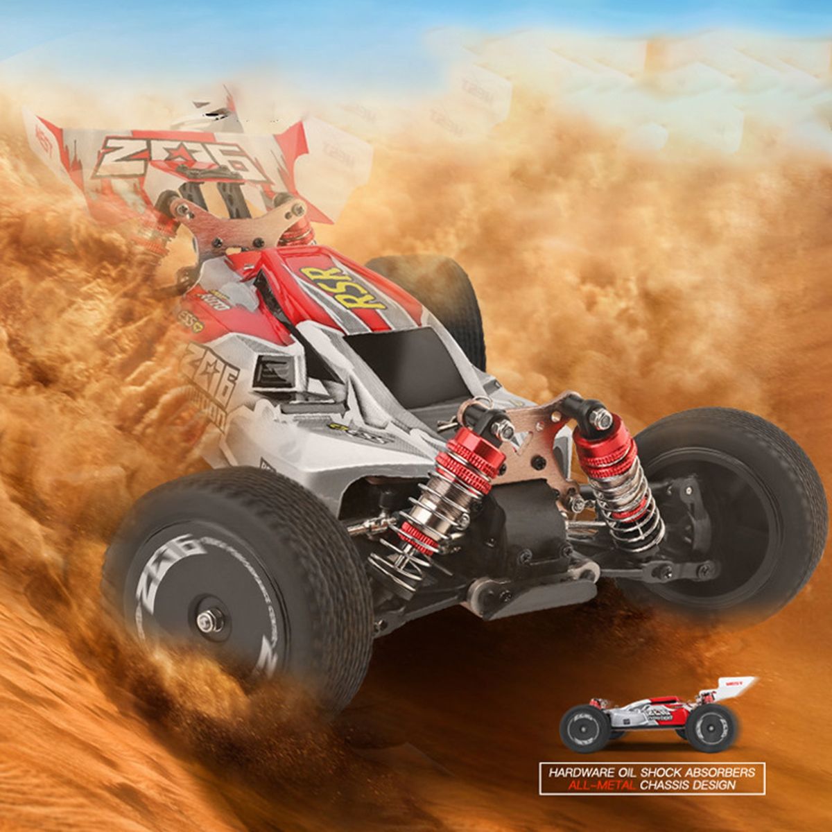 Toy Vehicle Good Grip Shock Absorber Remote Control Car Red