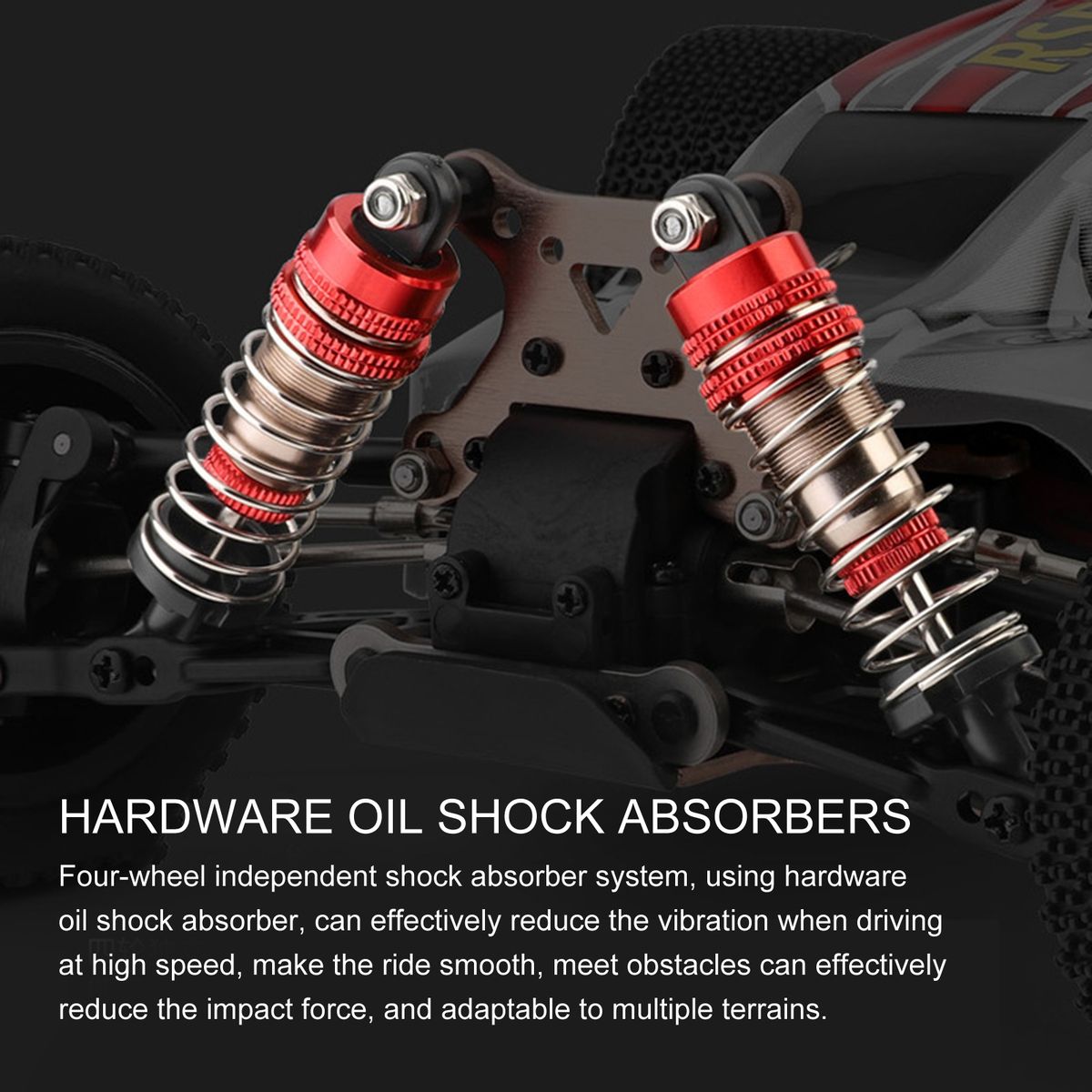 Toy Vehicle Good Grip Shock Absorber Remote Control Car Red