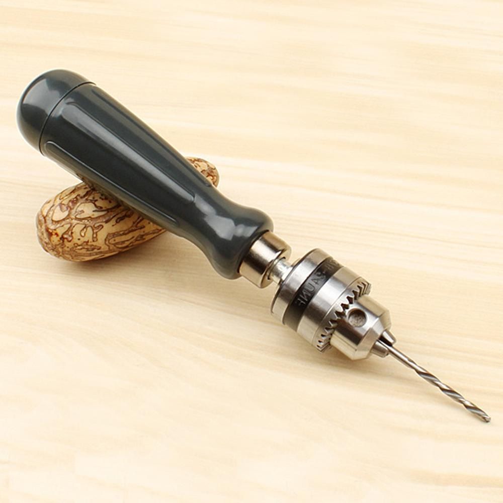 Hand Drill Bits Set 7 In 1 Manual Tool Pin Vises With 5 Pcs