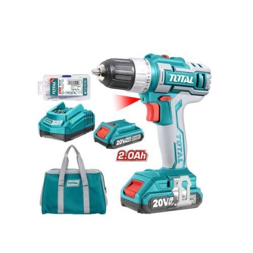 Cordless Drill 20v With Two Batteries And Fast Charger