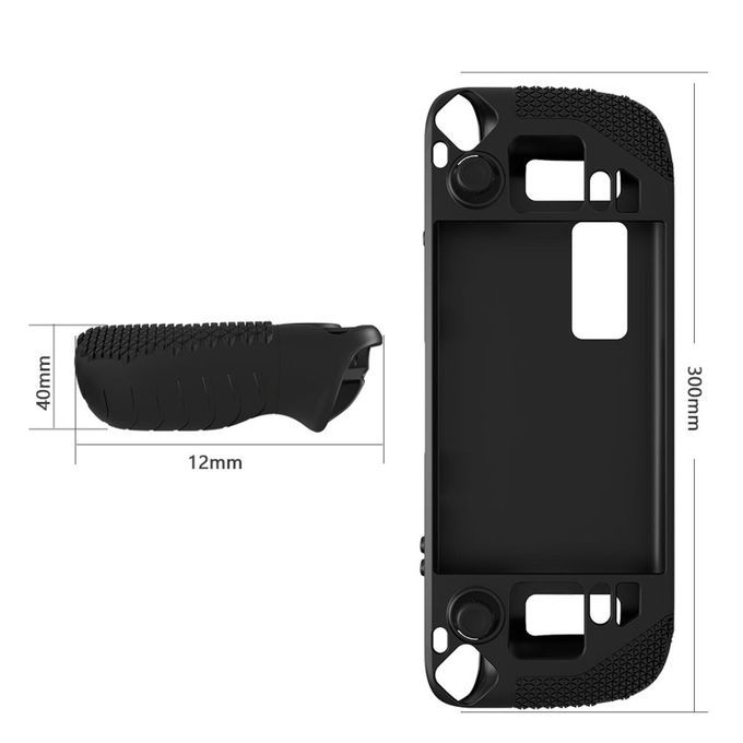 Protective Case Non-Slip Anti-Slip Particles For Steam Deck Black