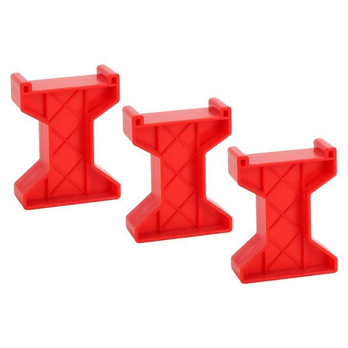 3pcs Train Piers Railway Accessories Compatible All Major Style A Red