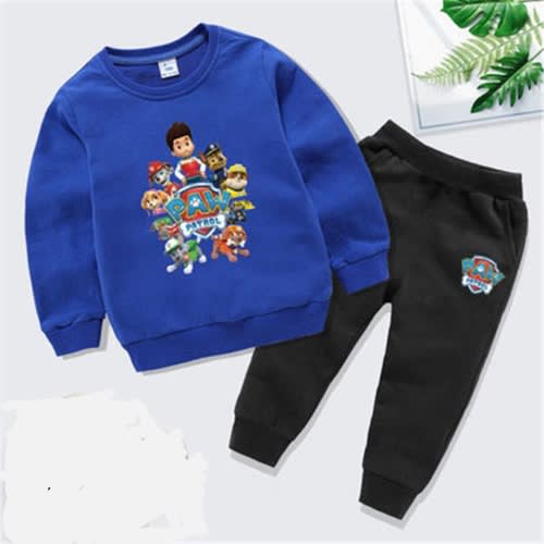 Girl Boy Unisex Paw Patrol 2ps Set - Blue And Black