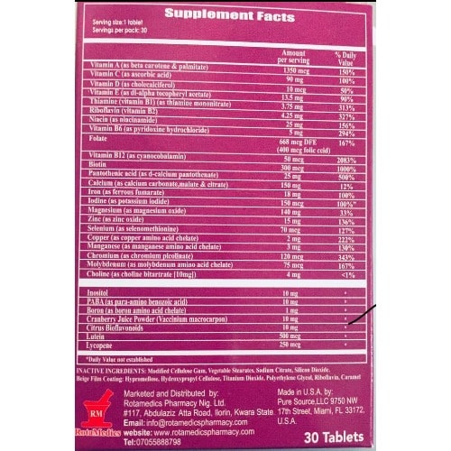 Everywoman Once Daily Complete Multivitamins And Minerals Tablet By 30