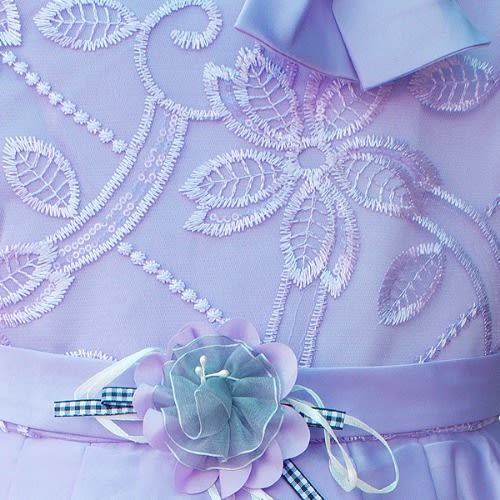 Girl’s Party Knee Length Ball Dress -Lilac