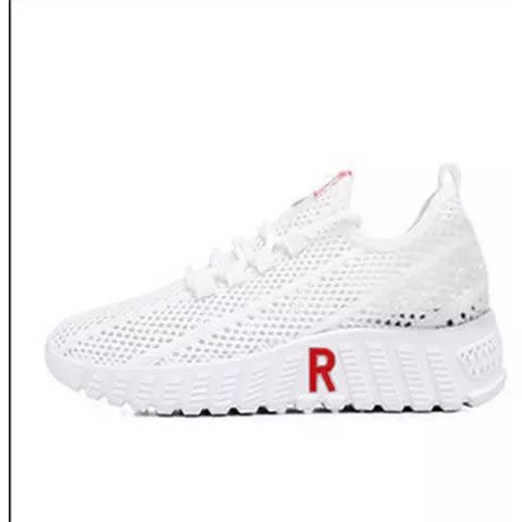 Trendy Fashion Lace-up Sneakers - White