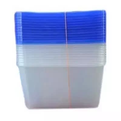 Special Plastic Take Away Food Containers - 100 Pieces