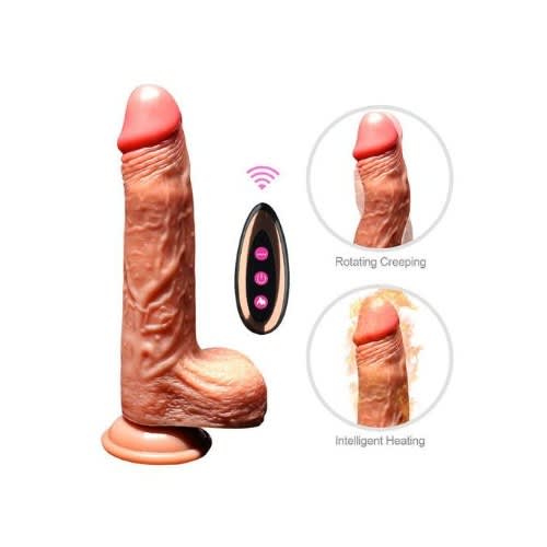 Remote Controlled Thrusting Rotating Dildo