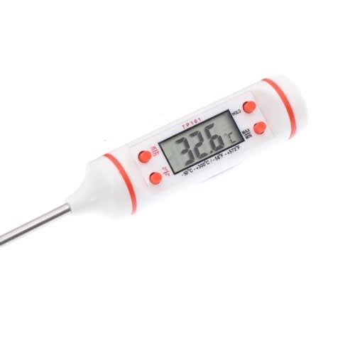 Long Probe Electronic Digital Thermometer Stainless Steel
