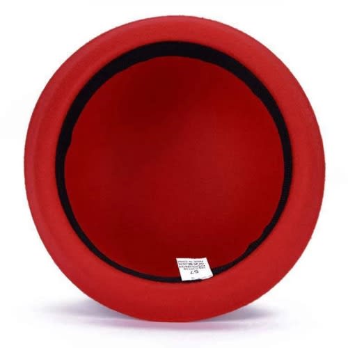 Roll Up Brim Fedora Hat - Red