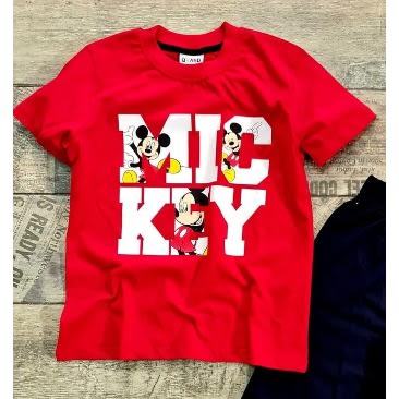 Boy Mickey Mouse Bold Design 2psc Set - Red/black