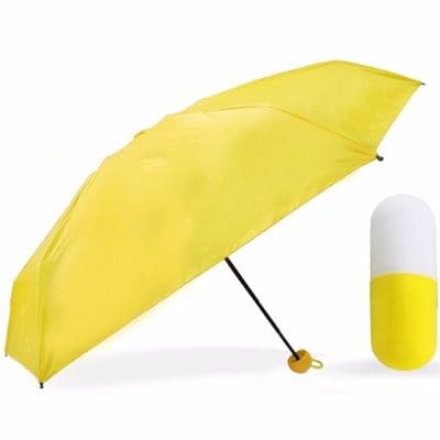 Ultra Mini Umbrella - Compact Pill - Anti-UV - Yellow