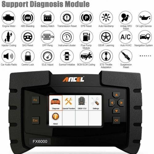 Ancel Fx6000 Full System Car Scanner With Programming Functions