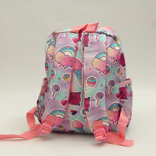 Cupcake Ice Cream Print Girls School Bag - 26cm*13cm*32cm