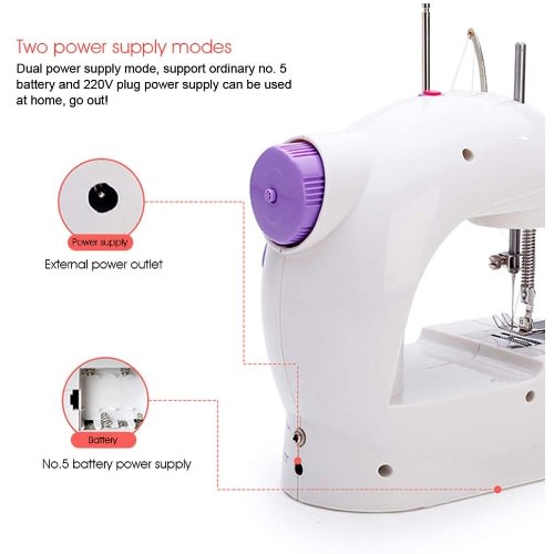 Portable Mini Electric Sewing Machine With Extension Sewing Board