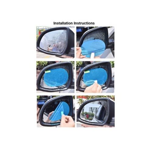 Car Anti Fog Rainproof Rearview Mirror Protective Film -2pcs