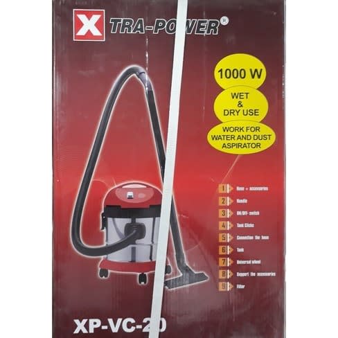 Xtra Power Wet And Dry Vacuum Cleaner - 20L - 1000w