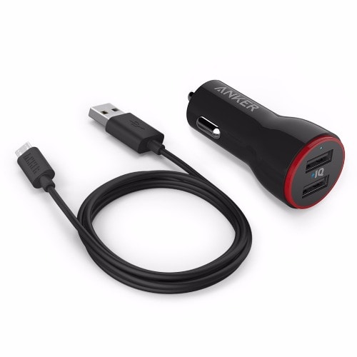 Powerdrive 2 Car Charger + 3ft Miro USB Cable - Black