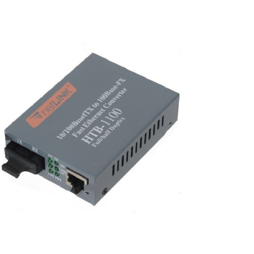 HTB-1100 Network Fiber Optic Media Converter - Grey