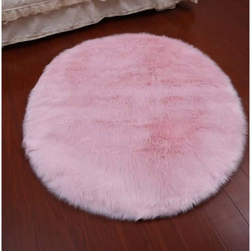 Baby Pink 90cm*90cm Fur Rug