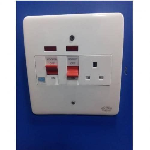 45amp 2gang Cooker Unit Socket 6*6
