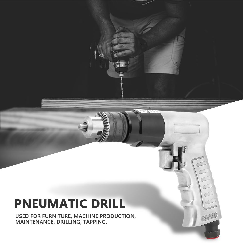 3/8" 1700rpm High-speed Pneumatic Drill Reversible Rotation
