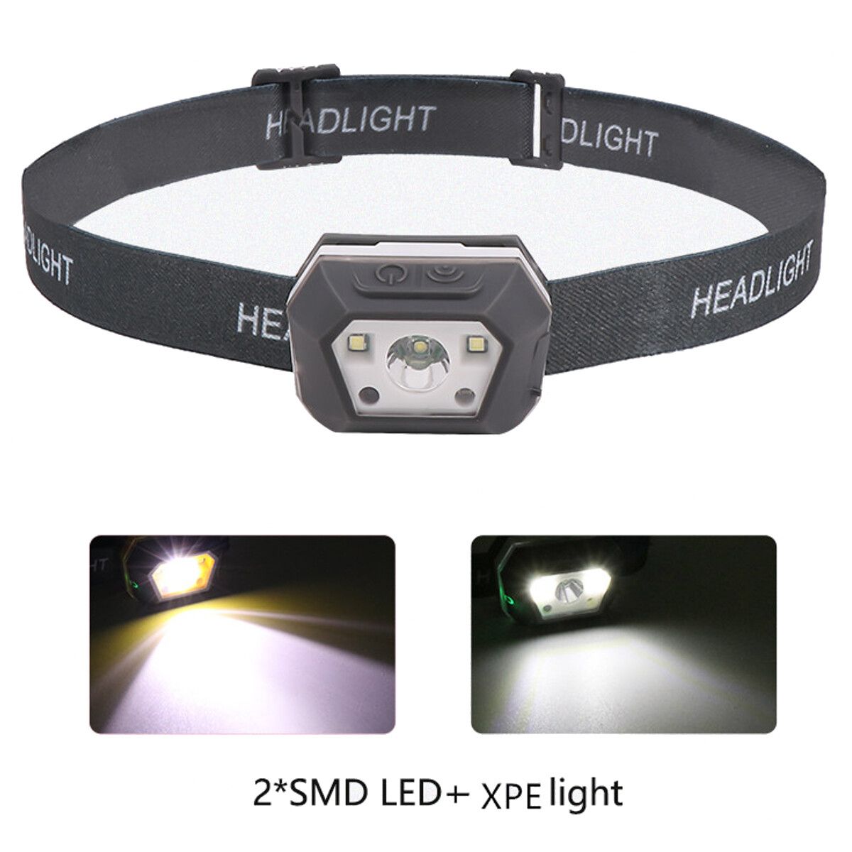 LED Extra Bright Torch Head Light USB Rechargeable Lamp Fish Vision Expansio * Red Light