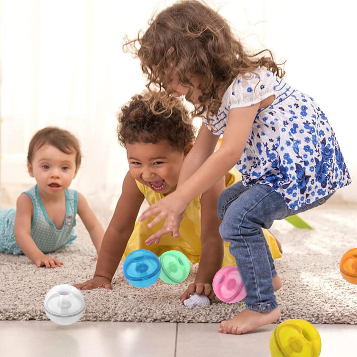 Silicone Water Battle Game Magnetic Pool Party Toy White