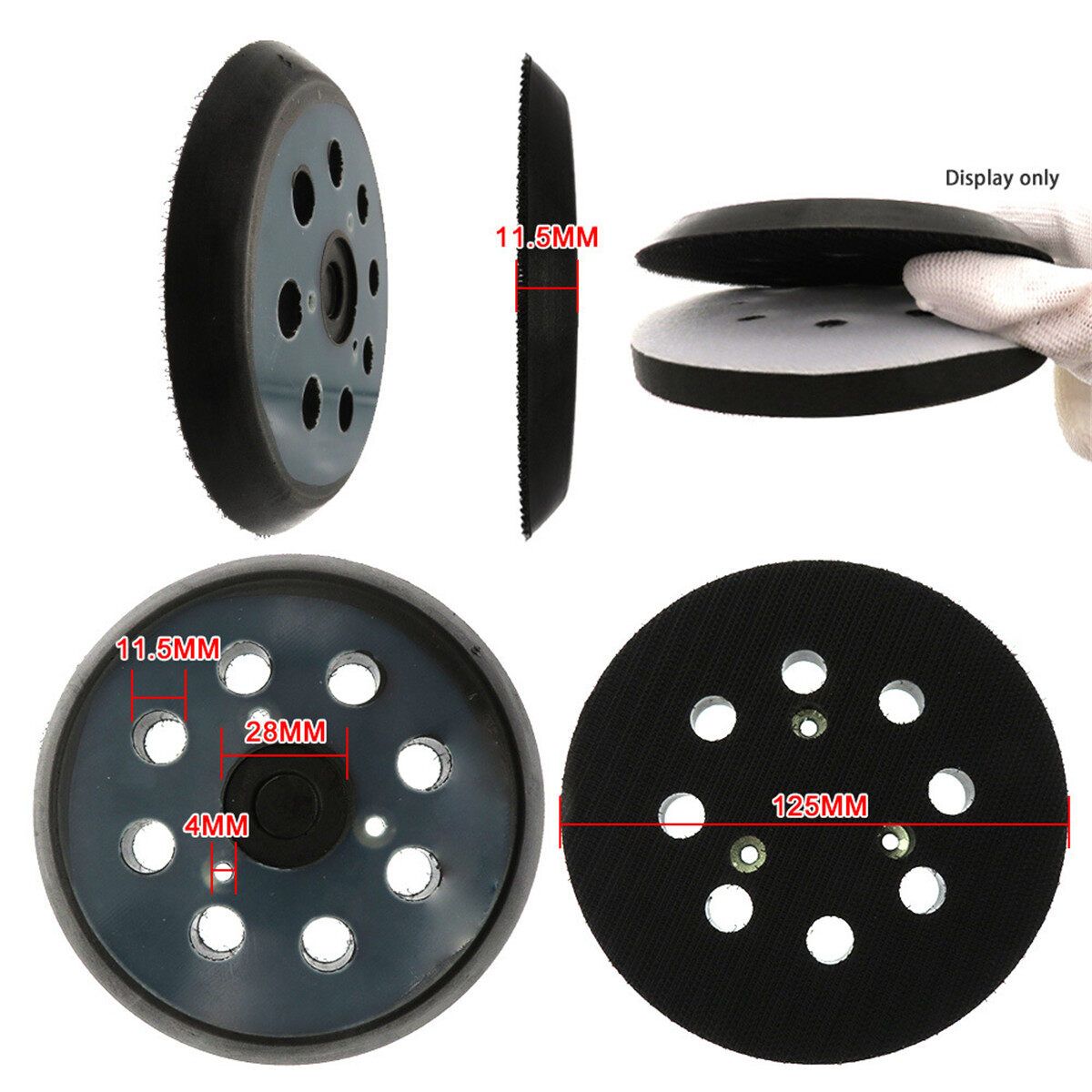 5 Inch 8 Hole 125mm Sanding Discs Polishing Pad Hook &Loop For Black&Deck/