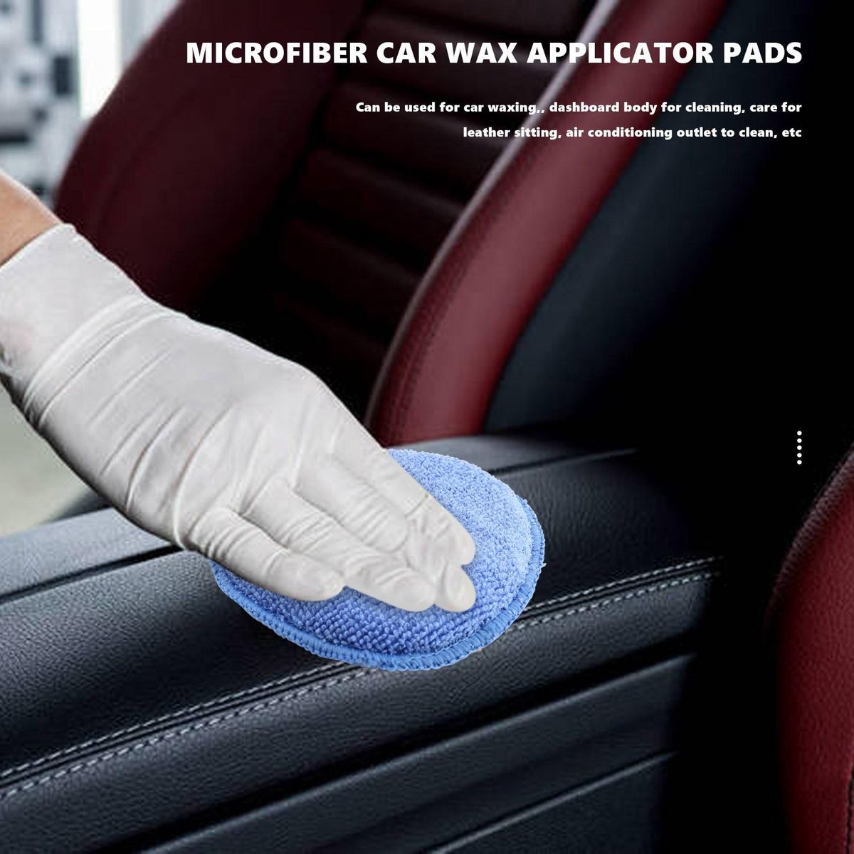 Microfiber Wax Applicator 12pcs Car Cleaning Polish Wax Foam Sponge Polishing Sponge Blue