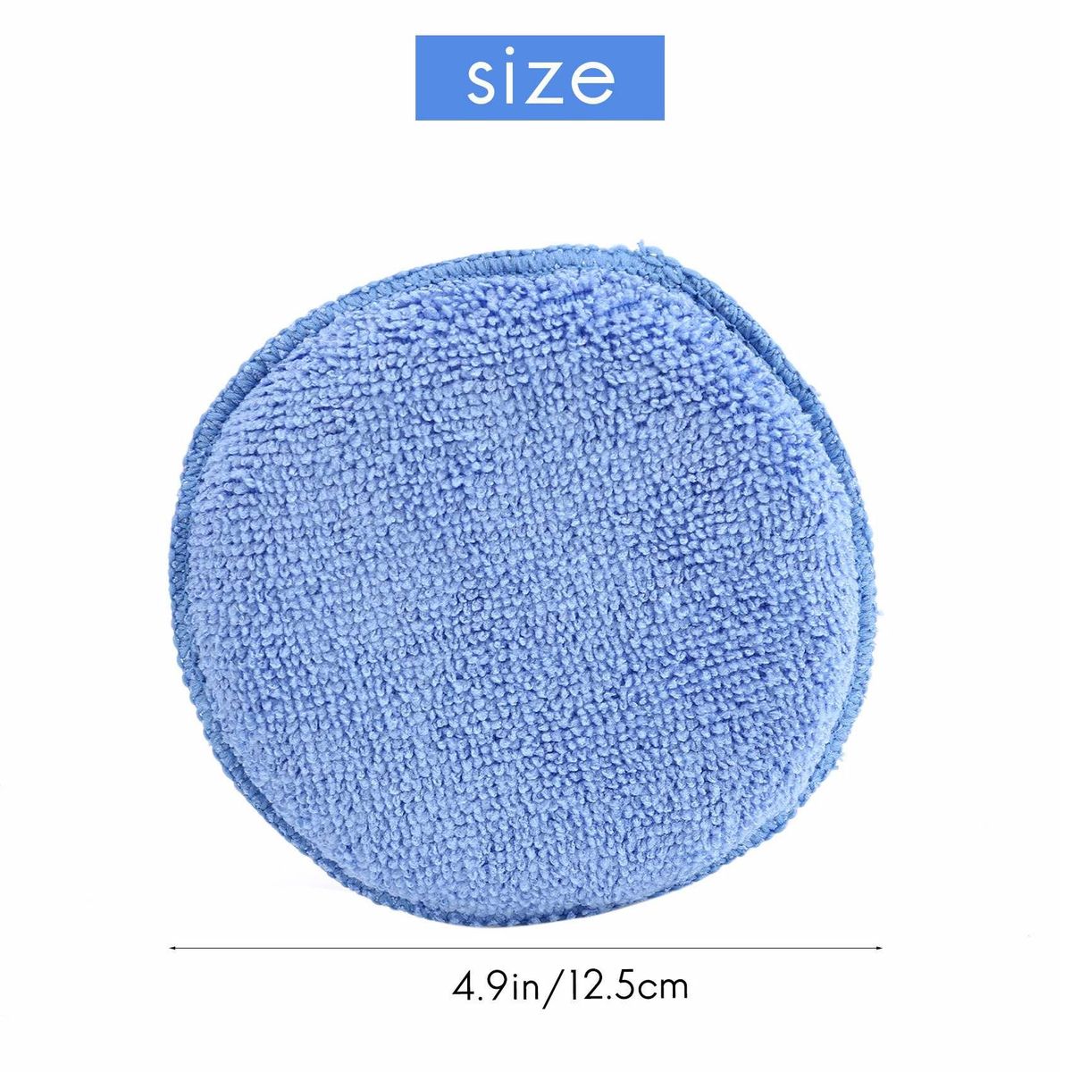 Microfiber Wax Applicator 12pcs Car Cleaning Polish Wax Foam Sponge Polishing Sponge Blue