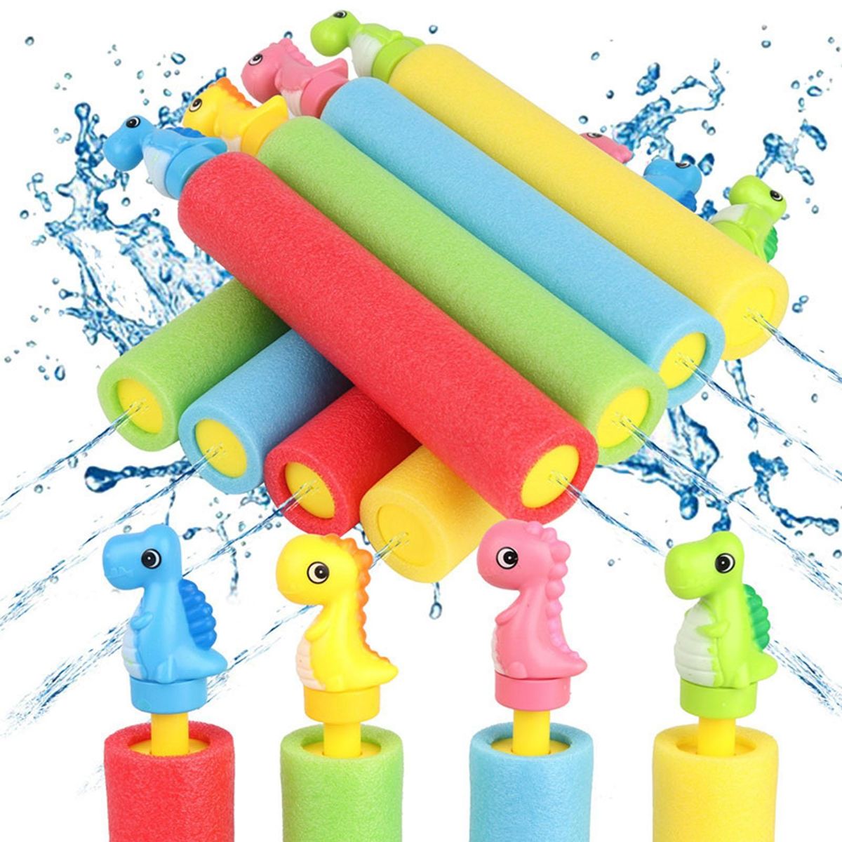 8Pcs Water Toys Pull-out Water Cannons
