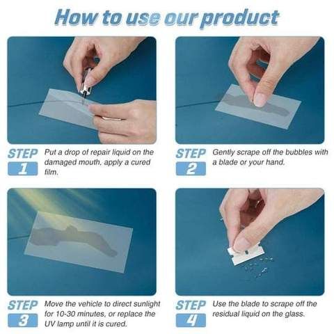 Car Cracked Glass Repair Tool DIY Car Window Phone Screen