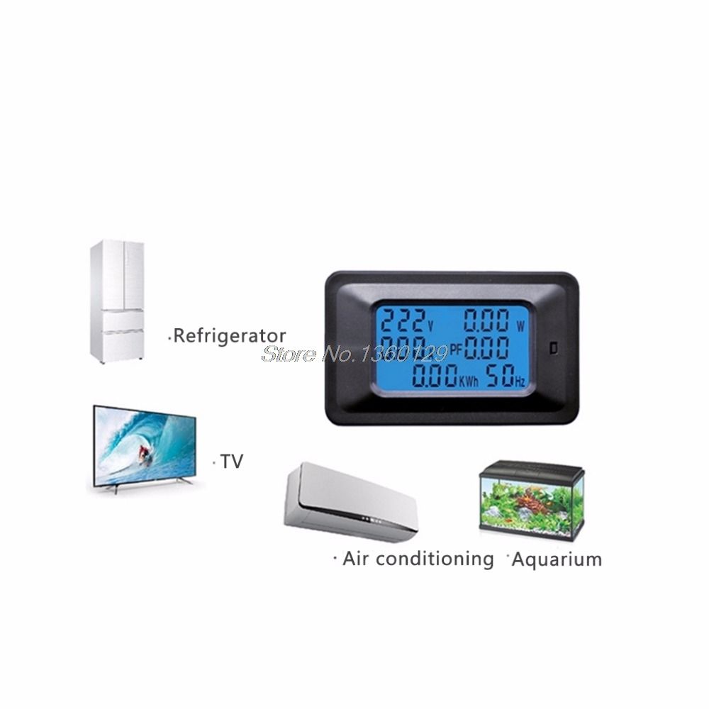 20A/100A AC LCD Digital Panel Power Watt Meter Monitor Voltage KWh Voltmeter Ammeter Tester Tools Wholesale & Drop Ship