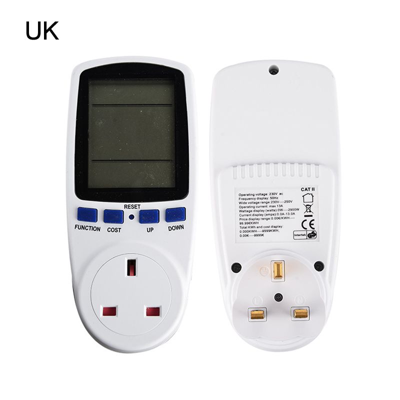 Power Meter Digital Wattmeter Energy EU/US/UK/AU/BR Watt Calculator Monitor Electricity Consumption Measuring Socket Analyzer