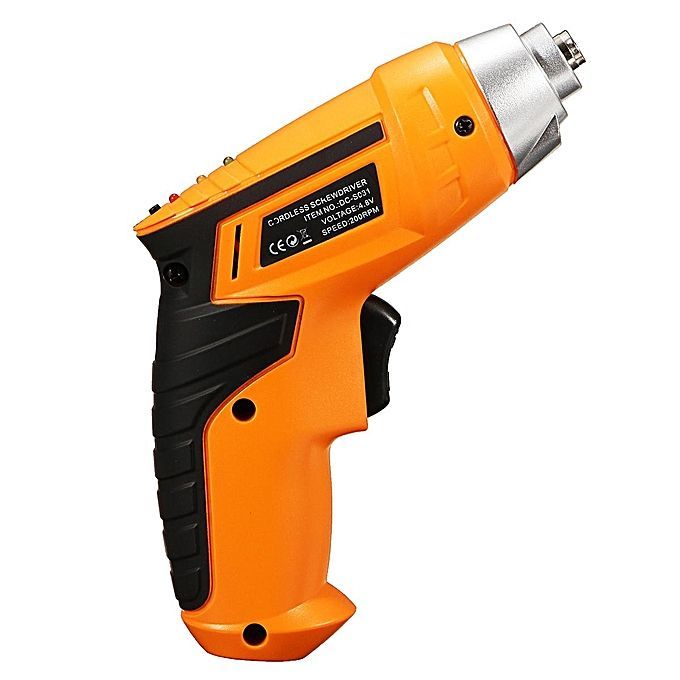 45PCS 220V Electric Rechargeable Power Drill Screwdriver Hammer Magnetic Chuck Black