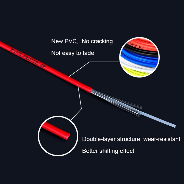7 In 1 Mushroom Head PVC Brake Cable Tube Set For Road Bike