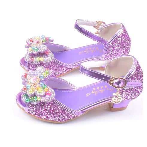 Glittery Girl Heels - Purple