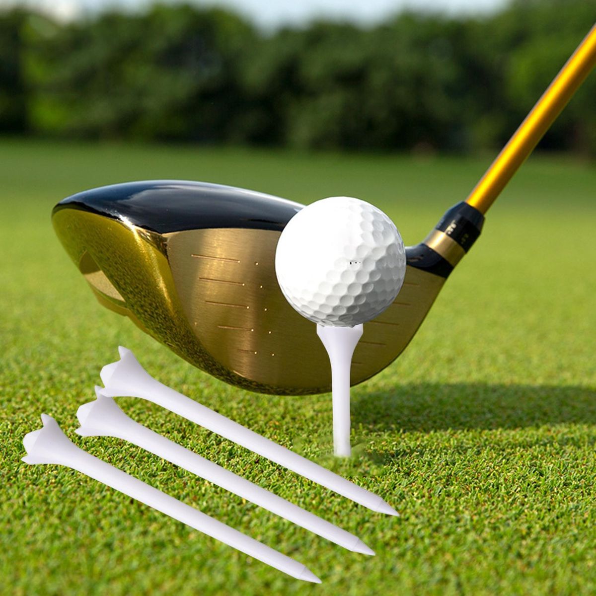 Golf Plastic Tees 10pcs Durable Plastic Golf Tees Stable Frictionless