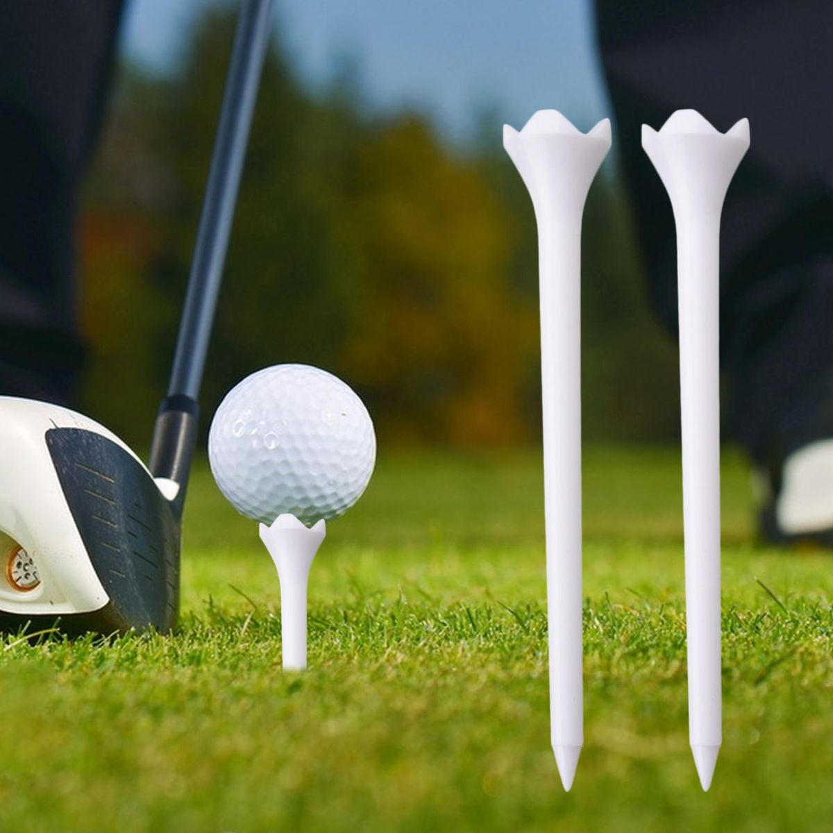 Golf Plastic Tees 10pcs Durable Plastic Golf Tees Stable Frictionless