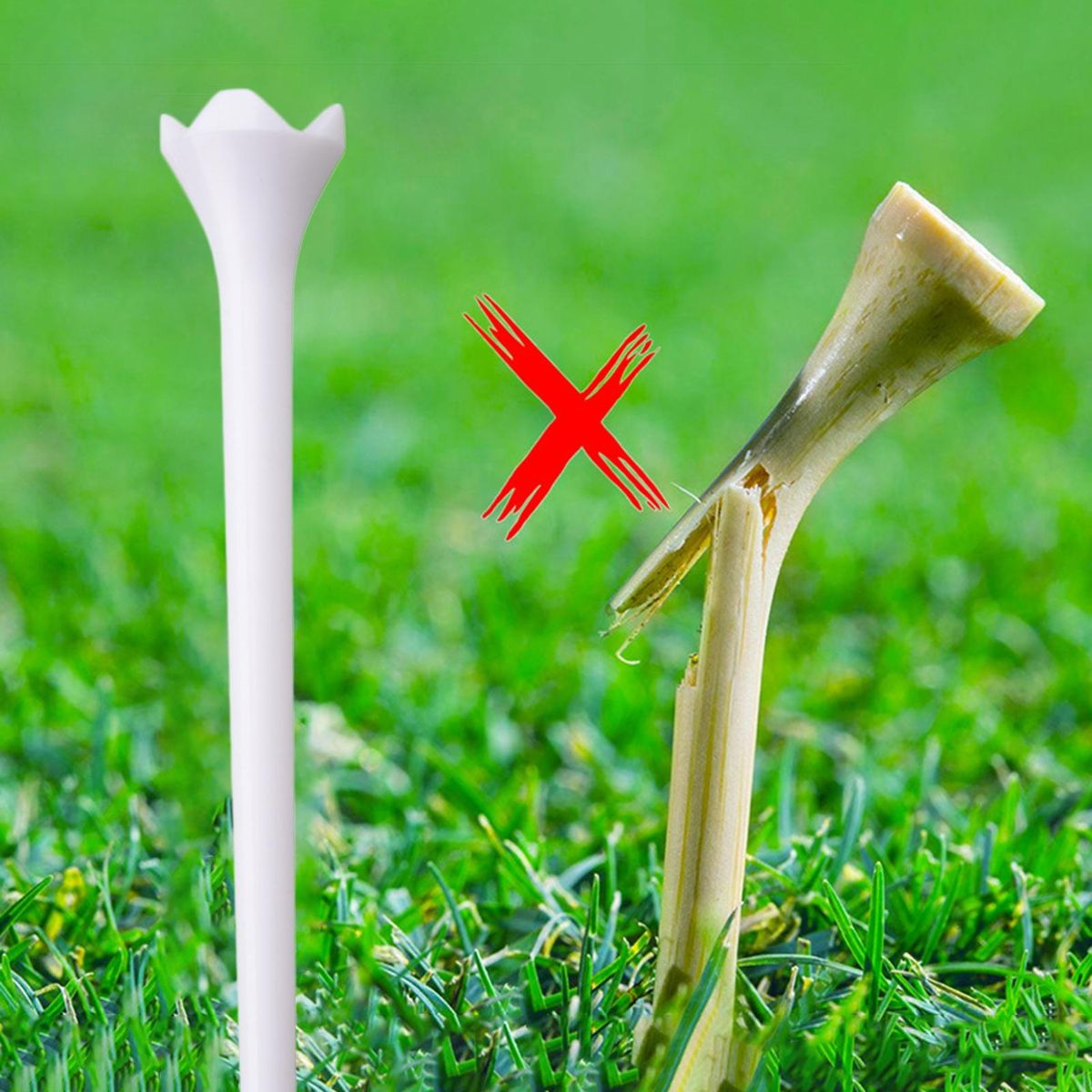 Golf Plastic Tees 10pcs Durable Plastic Golf Tees Stable Frictionless