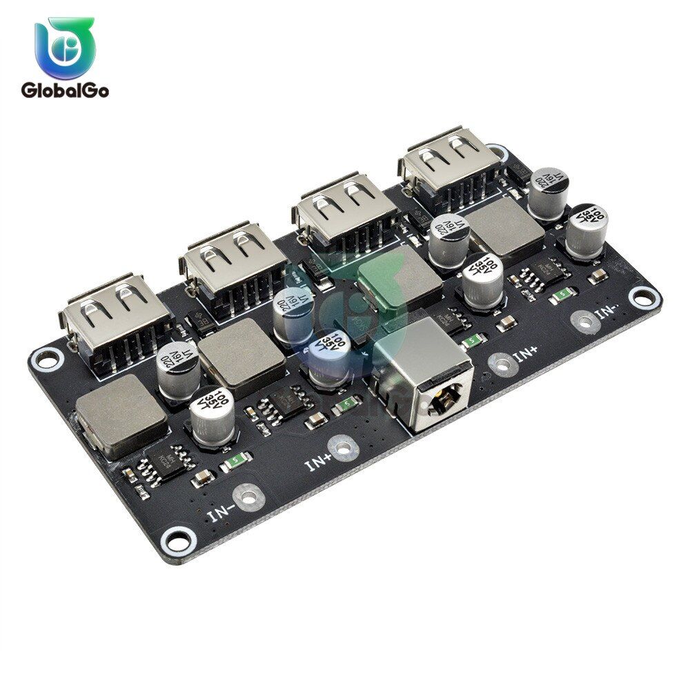 4 Channel Usb QC3.0 Qc2.0 DC-DC Buck Converter Charging Step Down Module 6-32V 9V 12V 24V To Fast Quick Charger Circuit B