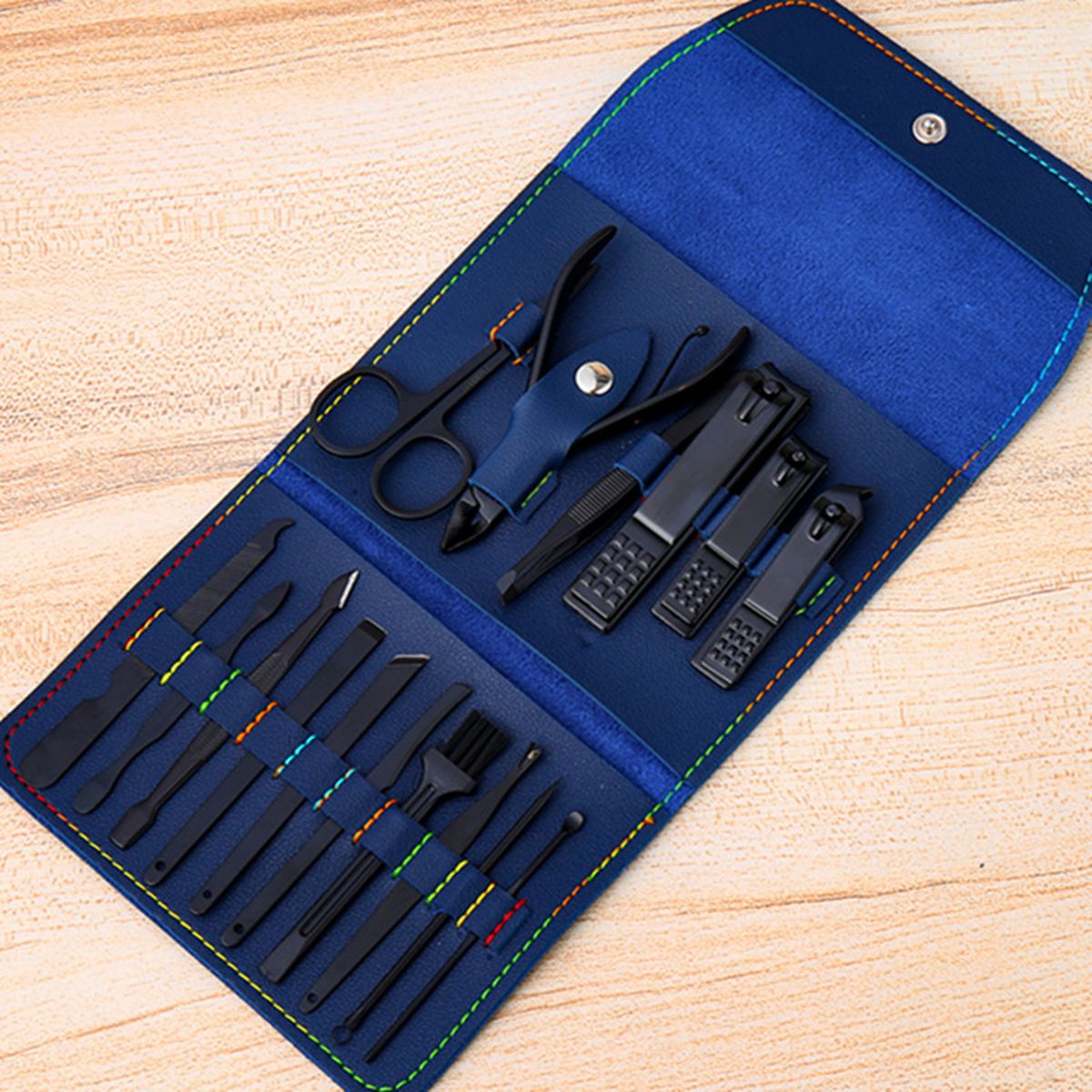 Pedicure   Manicure Tool Kit Portable Nail Clippers Set With