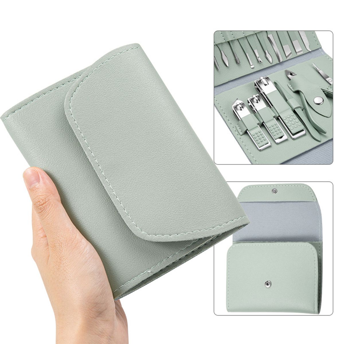 Pedicure   Manicure Tool Kit Portable Nail Clippers Set With